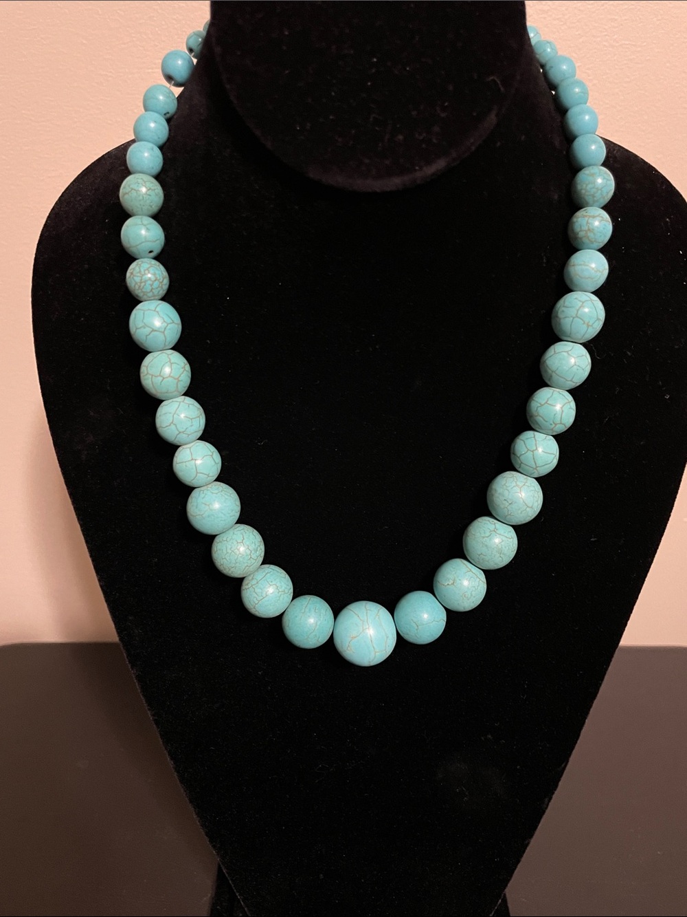 Dyed Howlite Graduated Bead Necklace